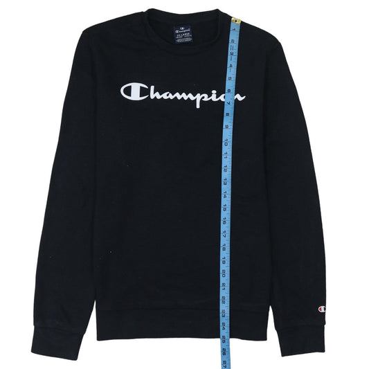 Champion Boys Black 2XL Pullover Fleece Sweatshirt with Logo Print