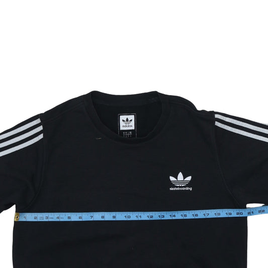 Adidas Men's Black Crew Neck Skateboarding Sweatshirt Size M