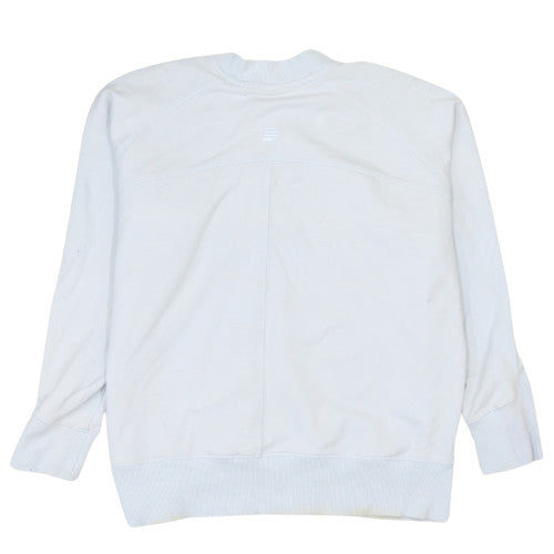 Diesel Men's White Crew Neck Logo Pullover Sweatshirt L