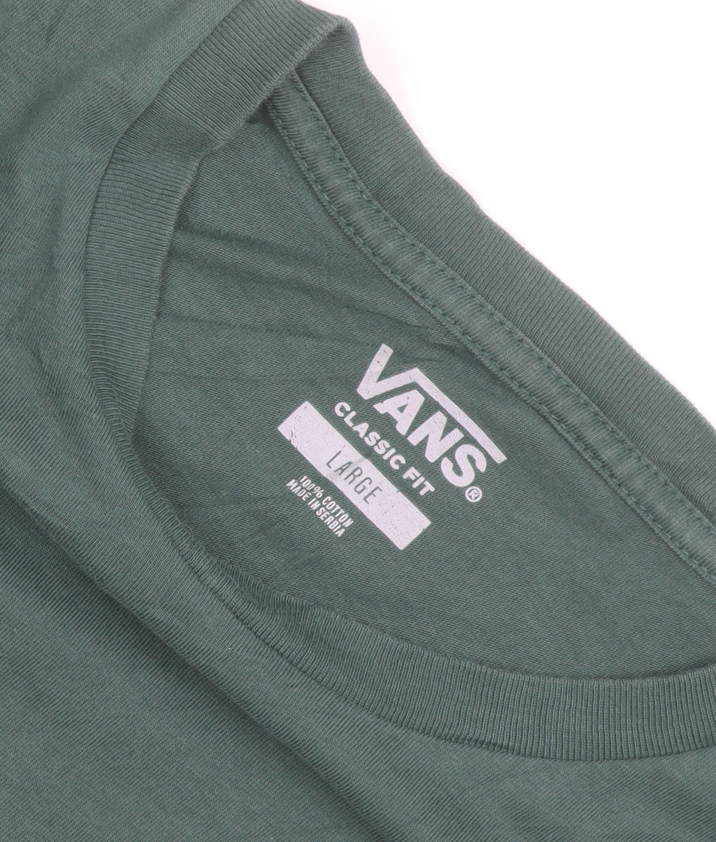 Vans Men’s Green White Colourblock Classic Fit T-Shirt Size L