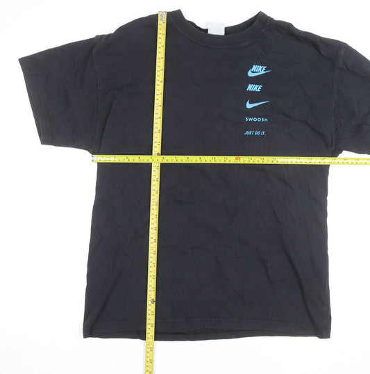 Nike Men's Black Graphic Logo Sports T-Shirt Size M