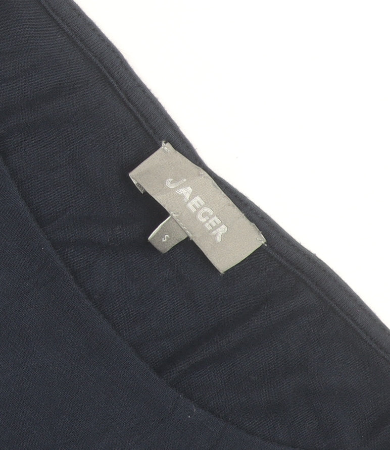 Jaeger Women's Blue 3/4 Sleeve Basic Jersey Top Size S
