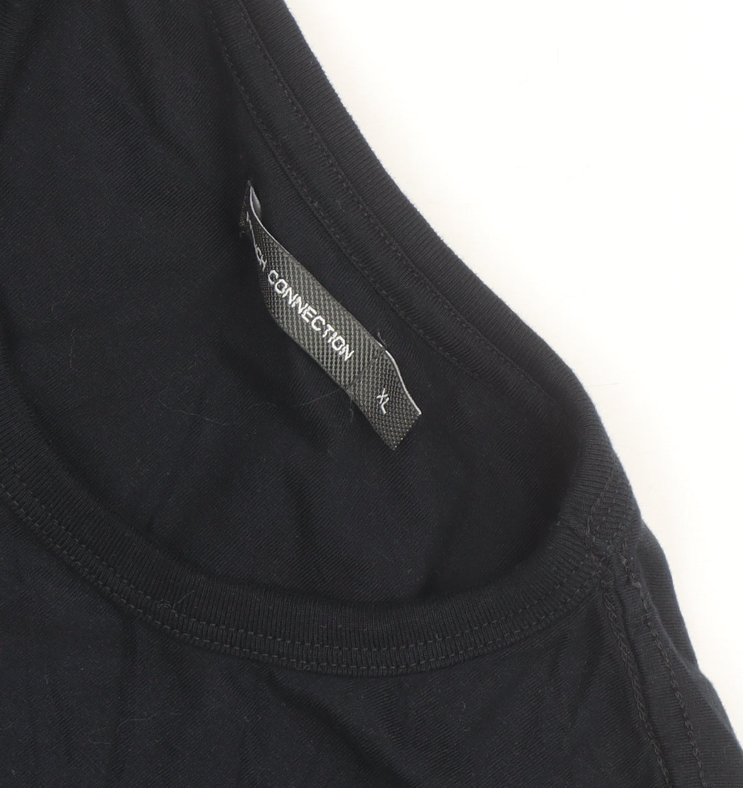 French Connection Men's Black XL Cotton Crew Neck T-Shirt
