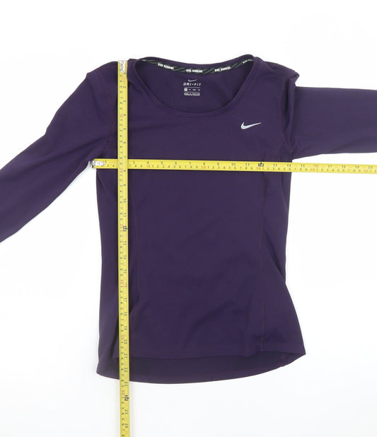 Nike Women Purple Dri-FIT Long Sleeve Running Top XS