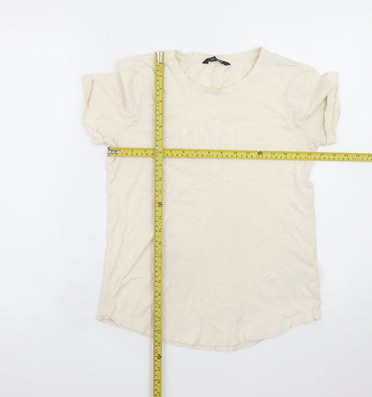 Ralph Lauren Women’s Beige Cotton Modal T-Shirt Size S