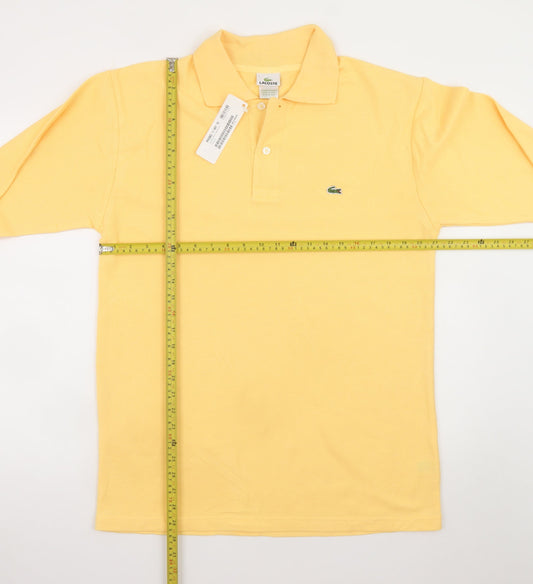 Lacoste Men’s Yellow Long Sleeve Polo Shirt 3XL Cotton Casual
