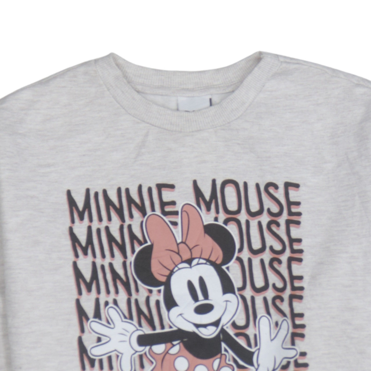 Disney Women XS Grey Minnie Mouse Pullover Sweatshirt