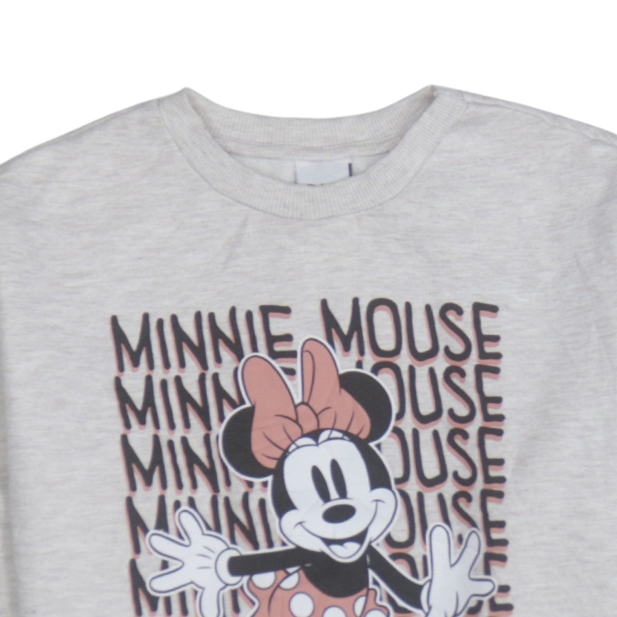 Disney Women XS Grey Minnie Mouse Pullover Sweatshirt