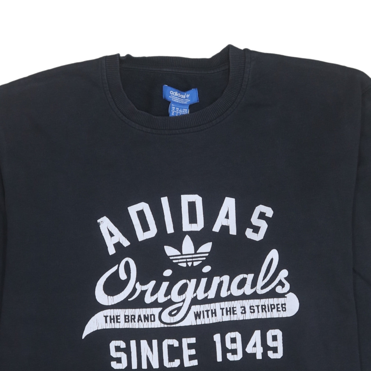 Adidas Originals Men's Black XL Crew Neck Sweatshirt Retro Logo