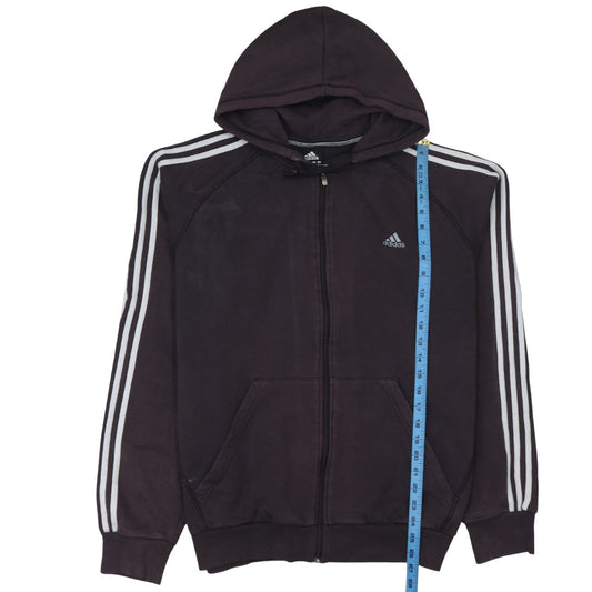 Adidas Men's Black XL Full Zip Hoodie Essentials Cotton Blend