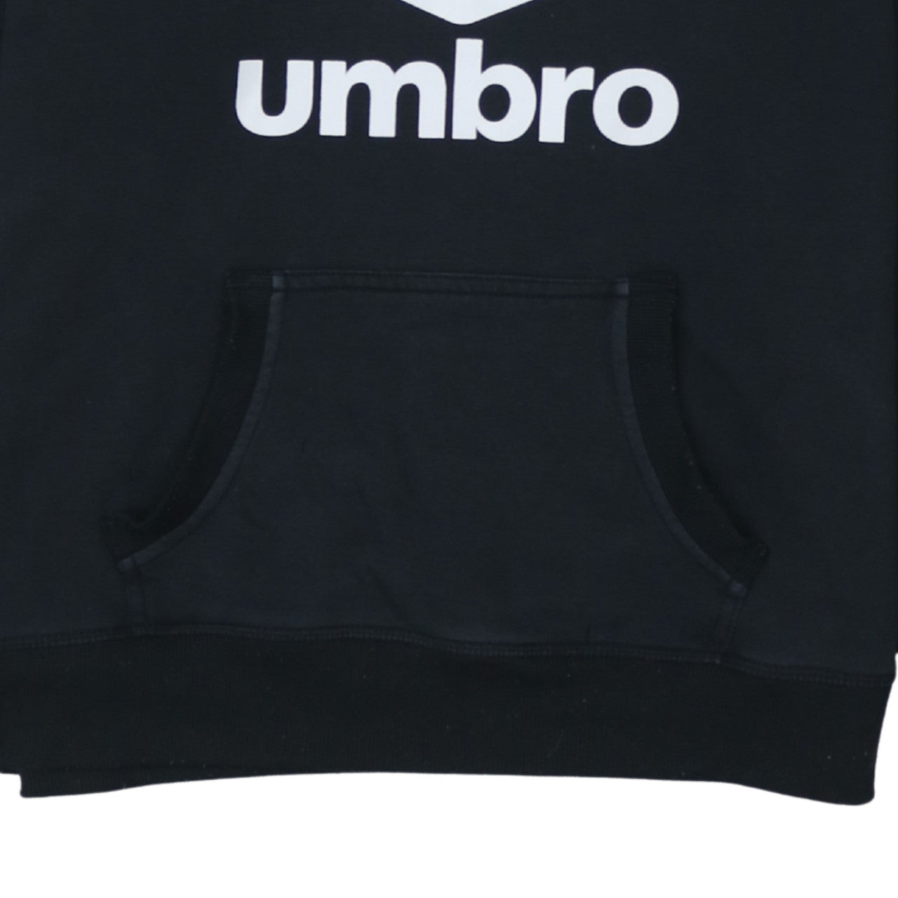 Umbro Mens Black L Pullover Hoodie Sweatshirt Cotton Blend Logo