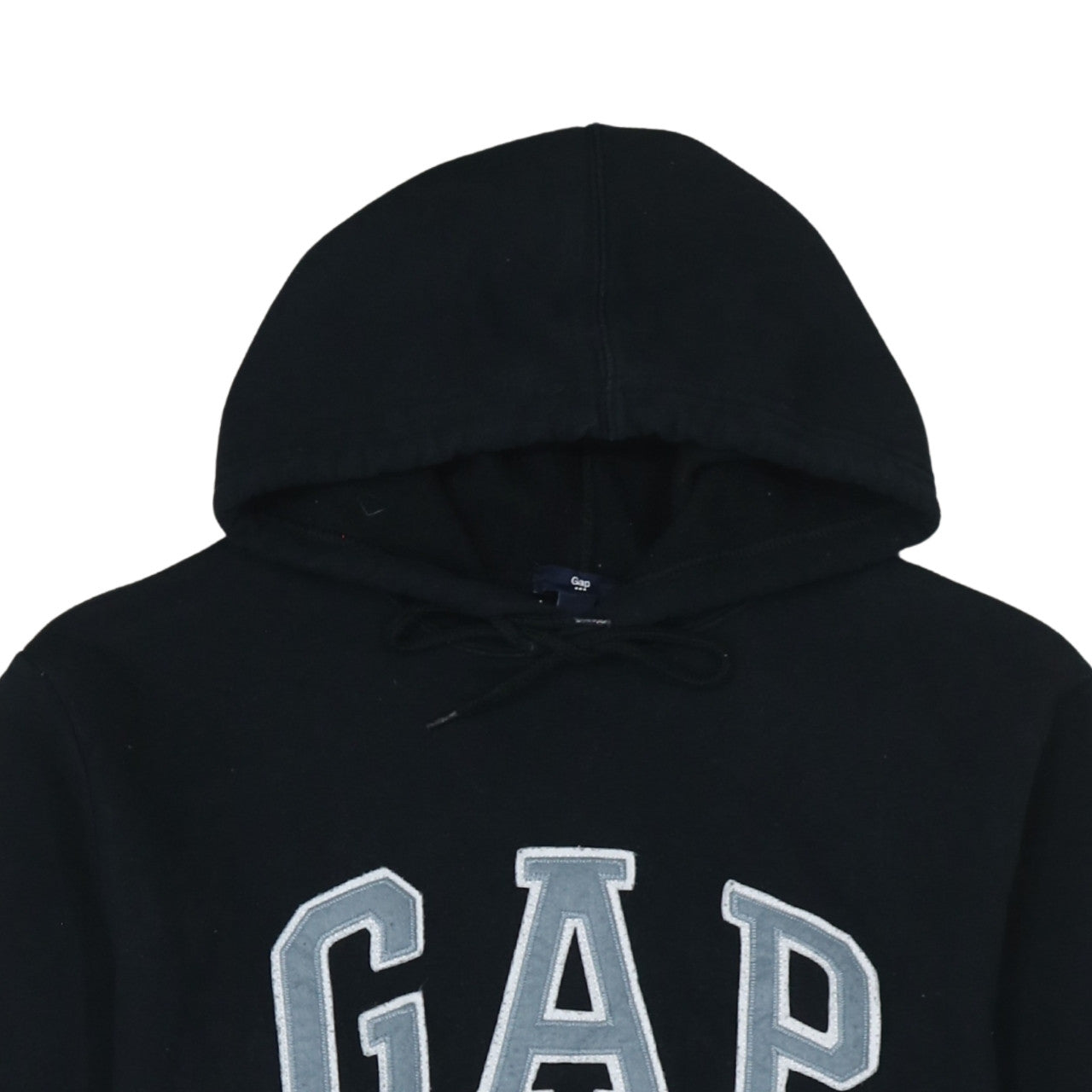 GAP Men's Black Pullover Hoodie L Logo Fleece Sweatshirt