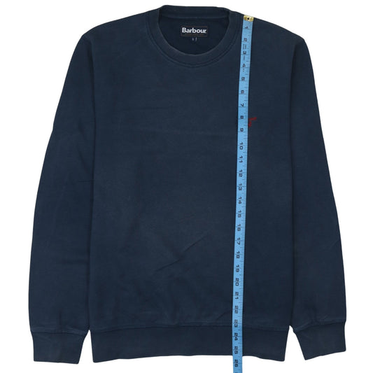 Barbour Men Blue L Regular Fit Cotton Crew Neck Sweatshirt