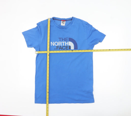 The North Face Men's Blue Cotton Graphic T-Shirt Size S