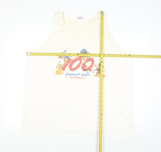 Walt Disney World Men’s Ivory 2XL Sleeveless 100 Years of Magic Top
