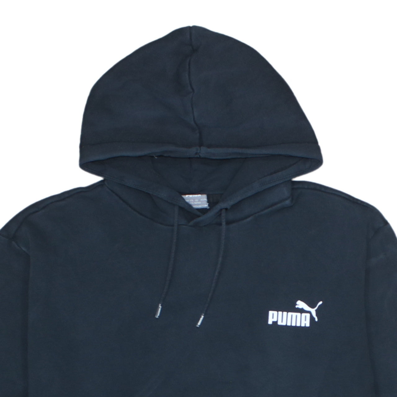 Puma Men's Black 2XL Pullover Hoodie Fleece Logo Sweatshirt