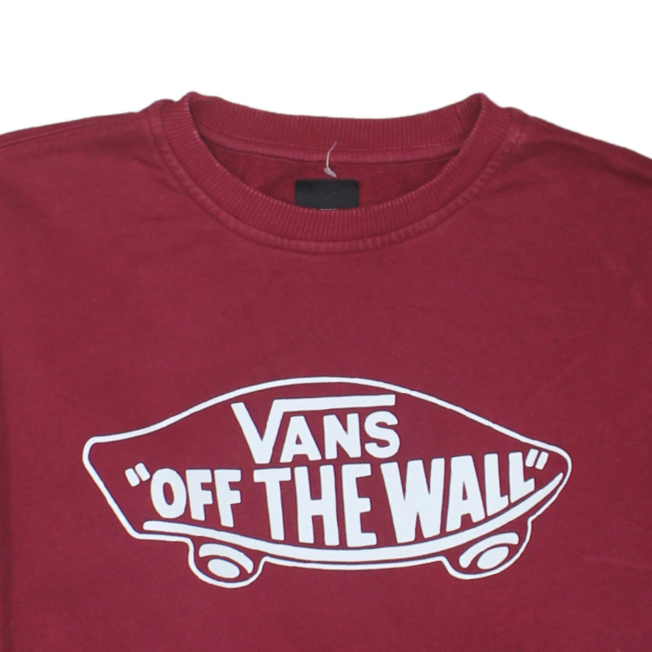 Vans Women’s Red Sweatshirt XL Cotton Crew Neck Pullover Logo Print