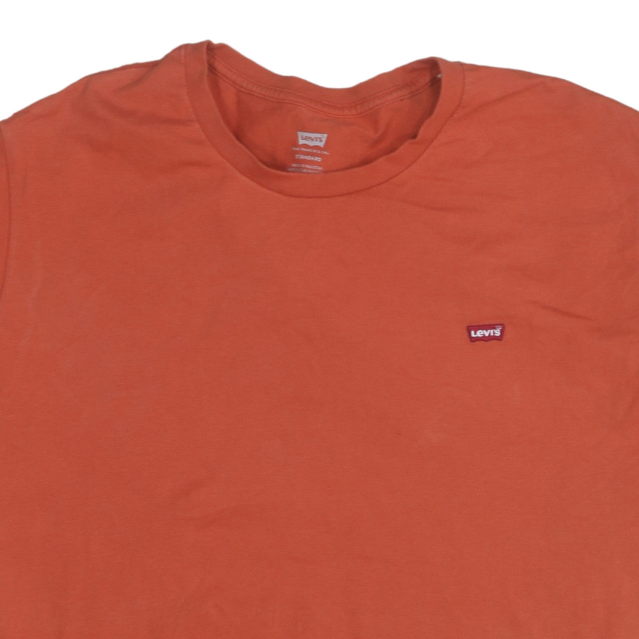 Levi's Men's Orange XL Crew Neck Cotton T-Shirt