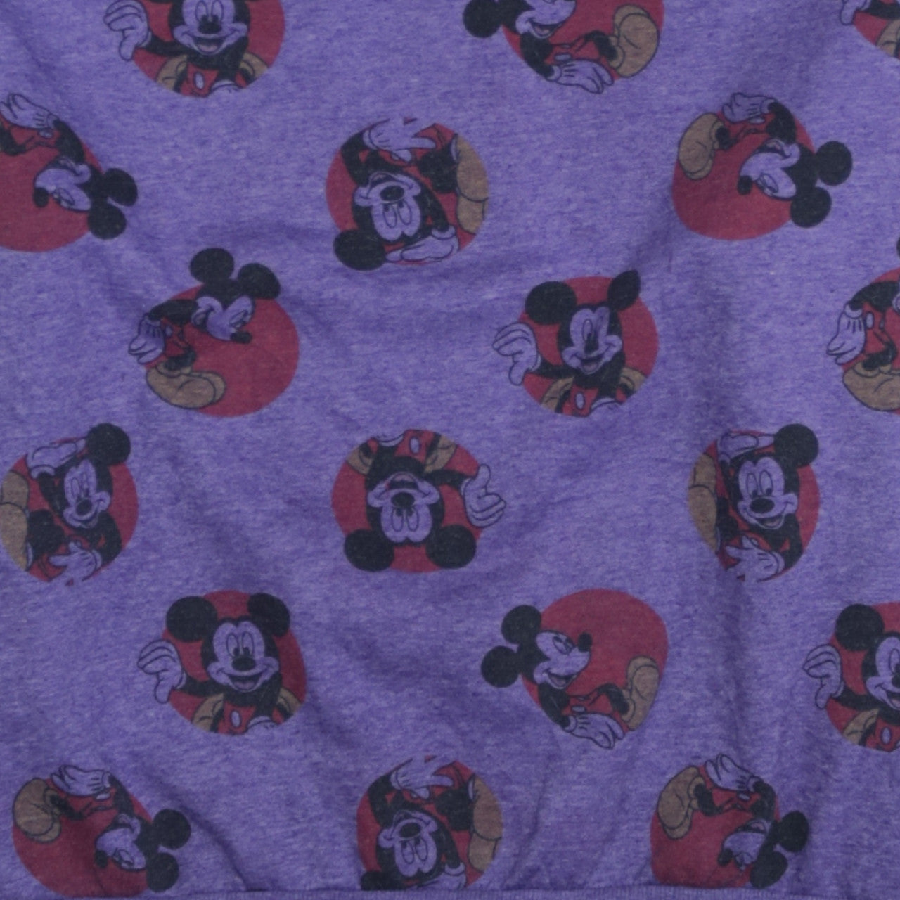 Disney Womens Purple Mickey Mouse Pullover Sweatshirt L