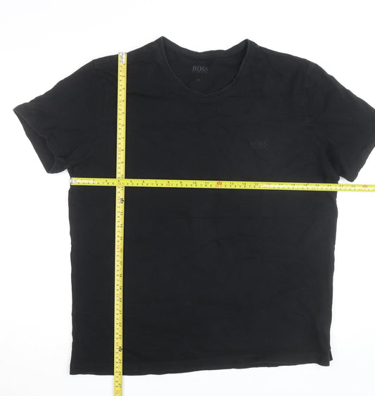 Hugo Boss Men's Black XL Cotton Crew Neck T-Shirt