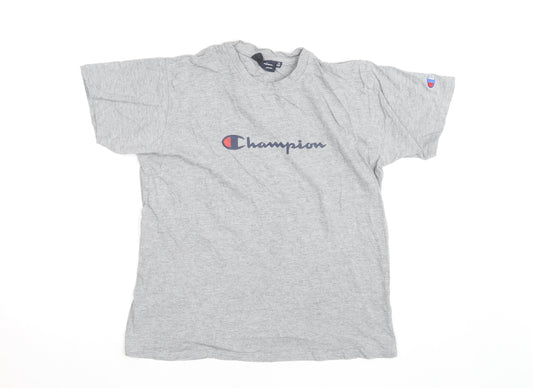 Champion Boys Grey Crew Neck Short Sleeve Sports T-Shirt Size 13 Years