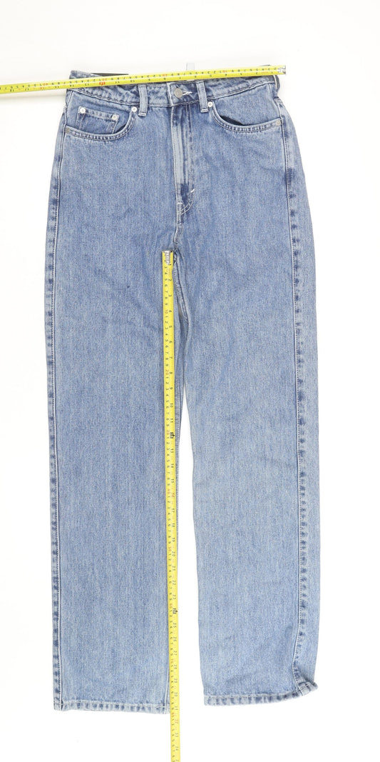 Weekday Women’s Blue Straight High Rise Organic Cotton Jeans Size 10