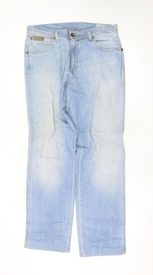 Wrangler Women’s Blue Straight Leg Texas Stretch Jeans Size 16 Regular