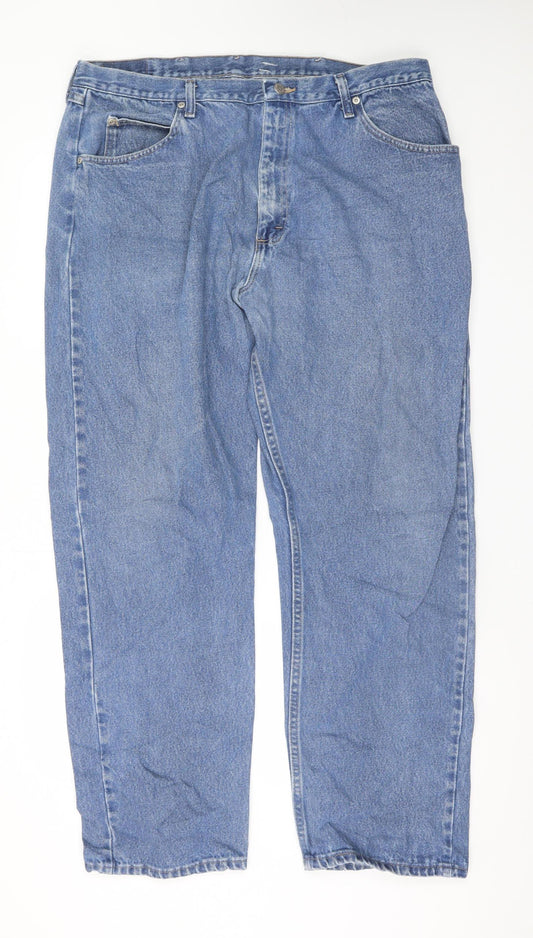 Wrangler Men's Blue 40x32 Relaxed Fit Straight Denim Jeans