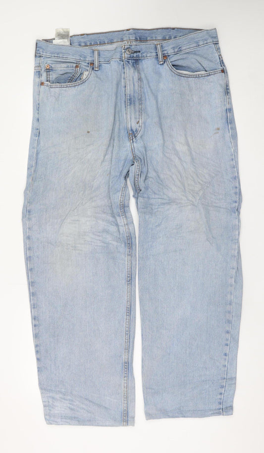 Levi's Women's Blue 16 Plus Straight Fit Mid Rise Jeans