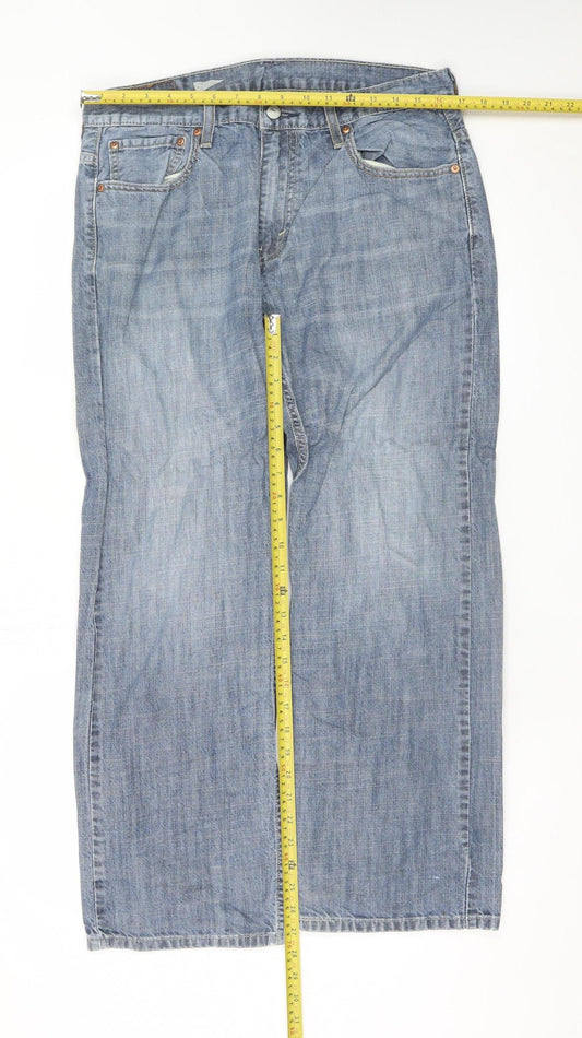 Levi's 560 Men's Blue Denim Straight Jeans W32 L30 Cotton