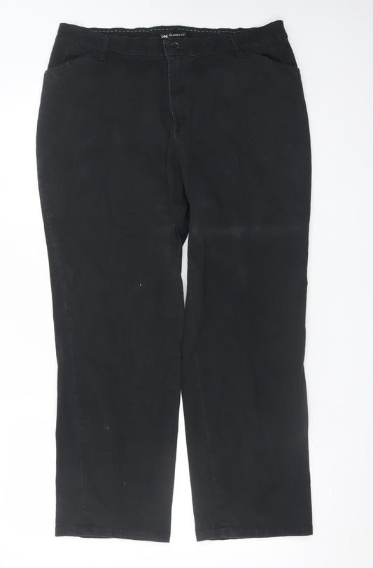 Lee Relaxed Fit Black Straight Jeans Men’s Size 16