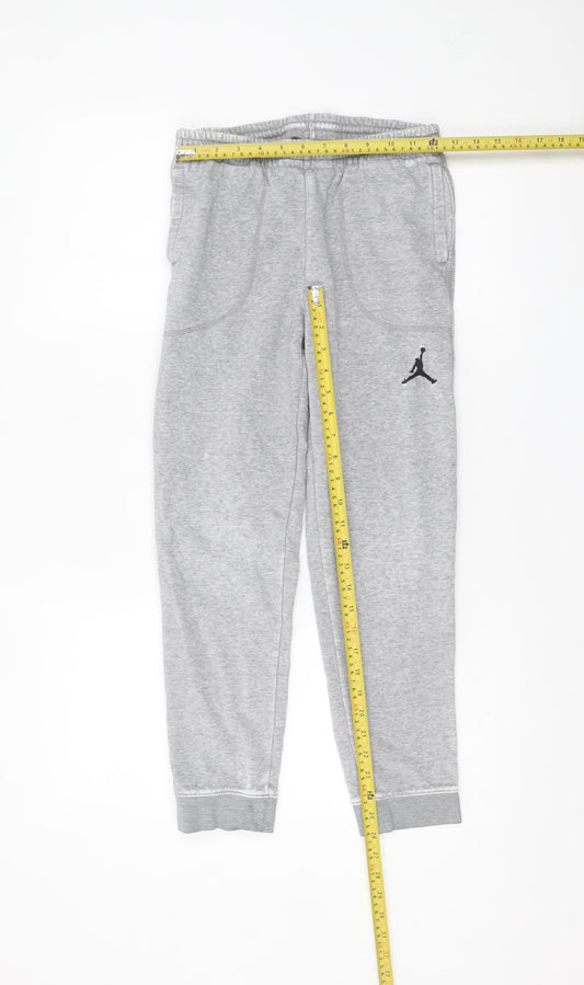 Nike Air Jordan Boys Grey Jogger Trousers 12-13 Years Elastic Waist