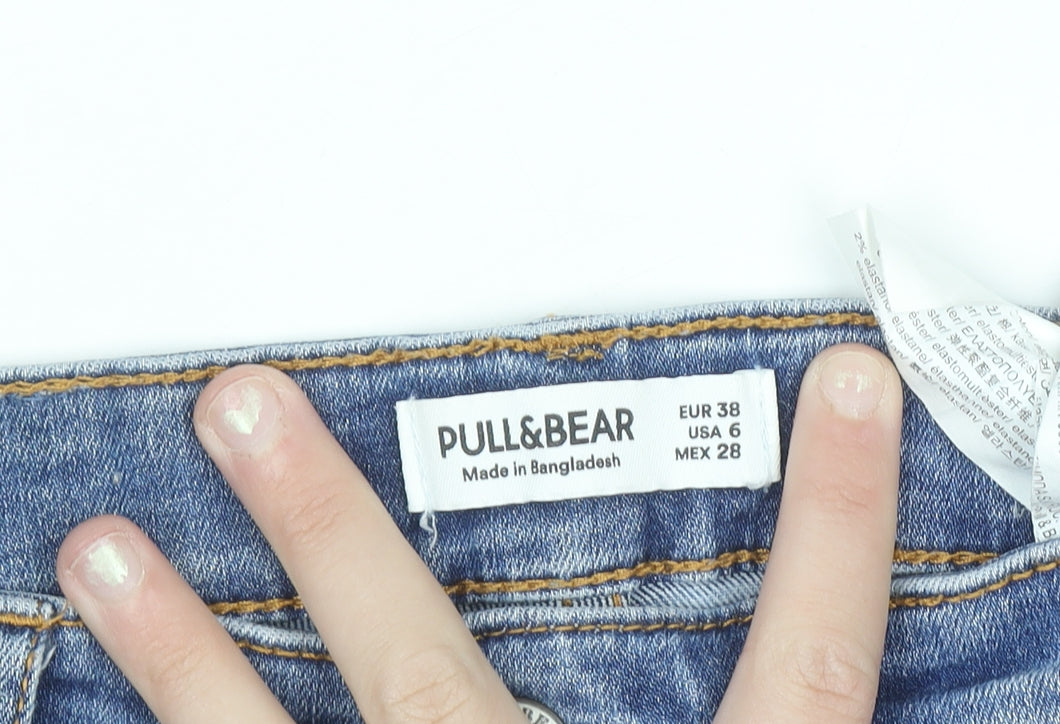 Pull&Bear Women Blue Size 10 Skinny Ripped Jegging Jeans