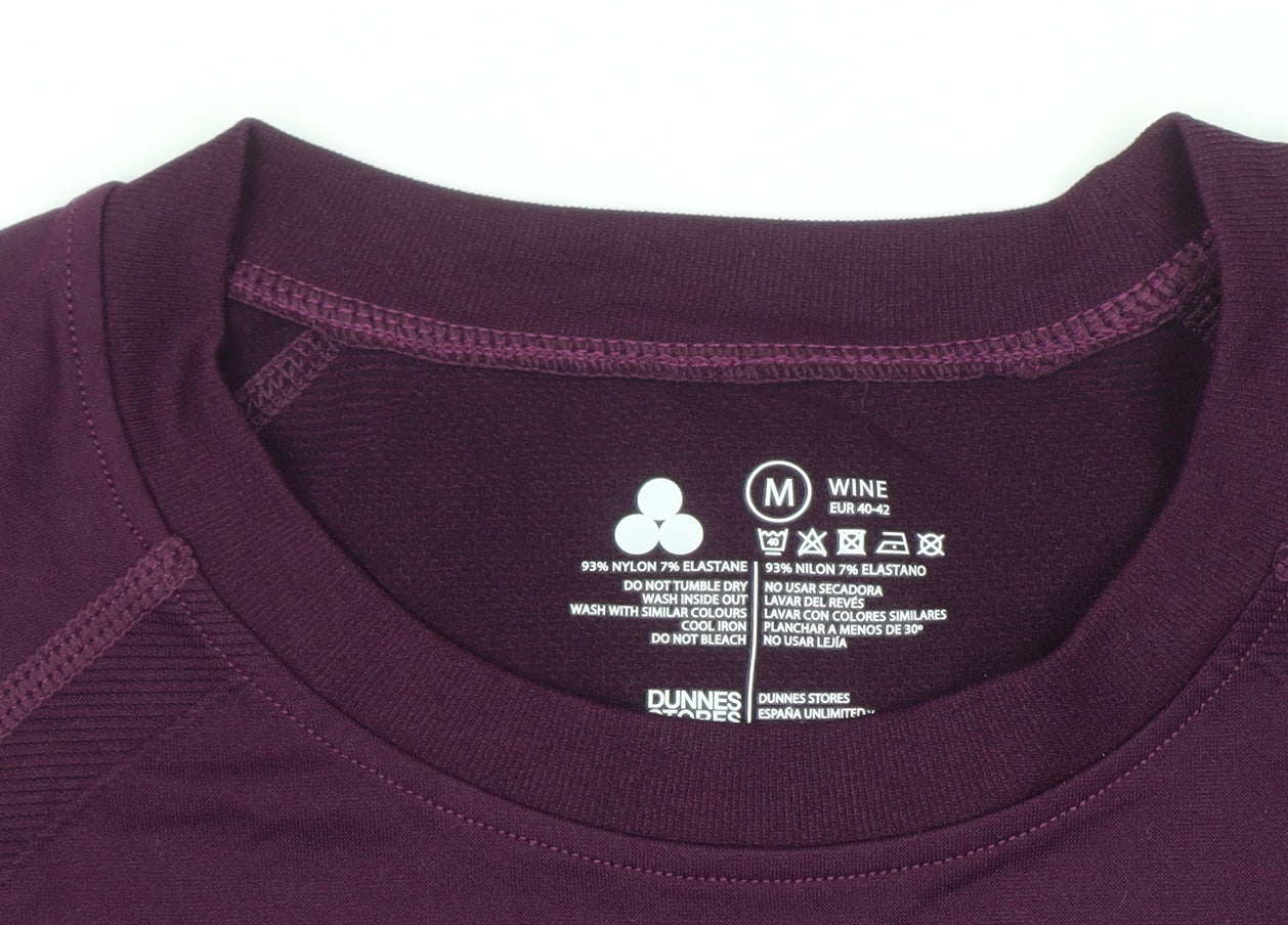 Dunnes Stores Men's Purple Athletic T-Shirt M Moisture Wicking Gym Top