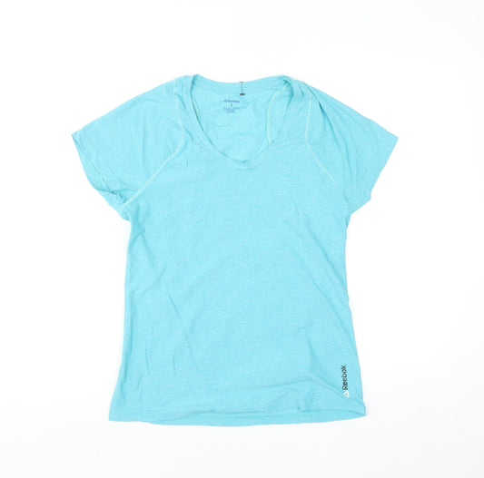 Reebok Women Blue Sports T-Shirt Small Moisture Wicking