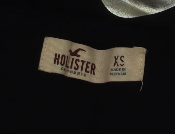 Hollister Womens Black XS Logo Stretch Jersey Leggings