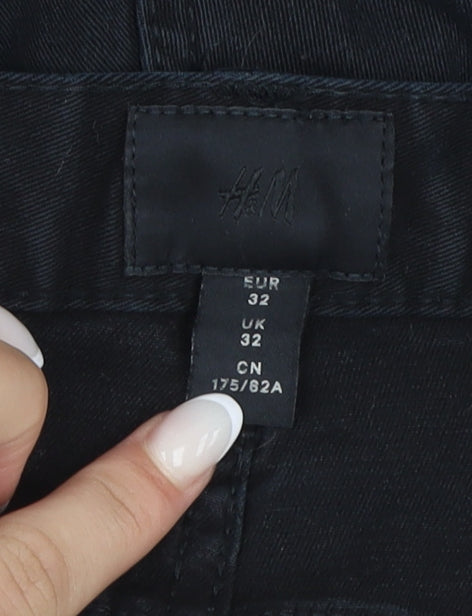 H&M Womens Black Skinny Slim Fit Stretch Jeans Size 32