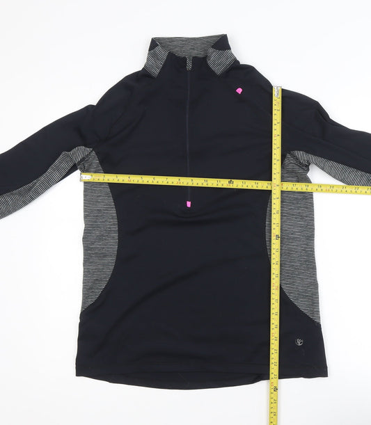 Dunnes Stores Women Black Size 12 1/4 Zip Performance Activewear Jacket