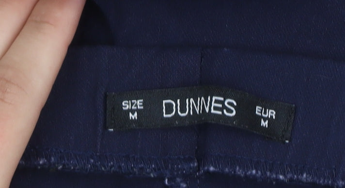 Dunnes Stores Women's Blue Straight Trousers Size M Regular Fit