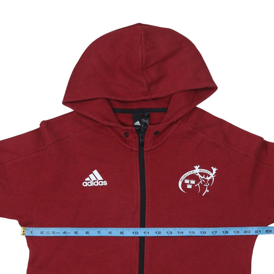 Adidas Men's Red Full Zip Hoodie Medium Rugby Sportswear