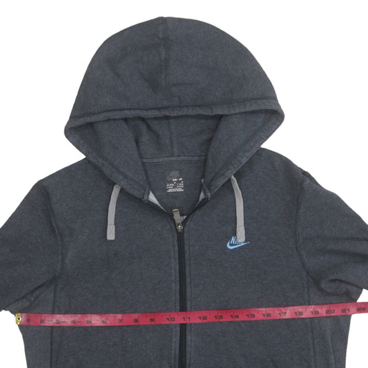 Nike Mens Grey Full Zip Hoodie Sweatshirt M Cotton Blend