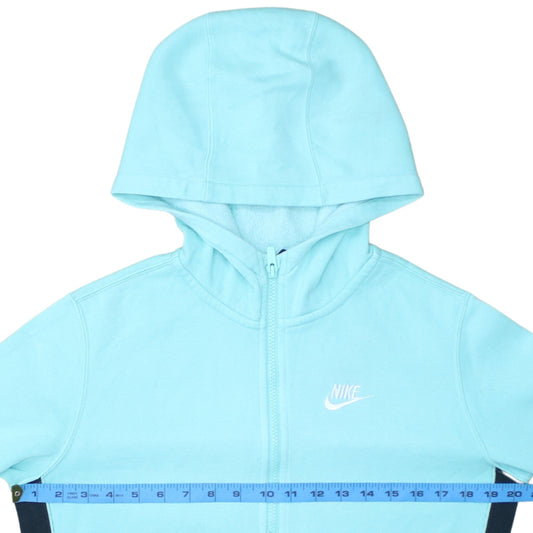 Nike Boys Blue Colourblock 1/2 Zip Hoodie XL 158cm Fleece Pullover
