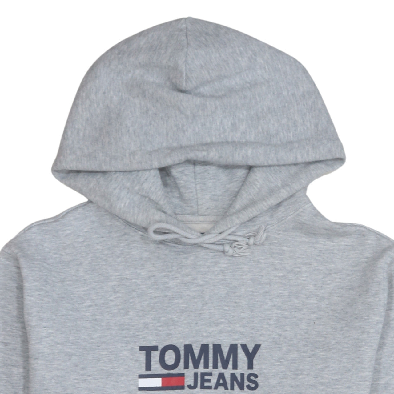 Tommy Jeans Men's Grey S Pullover Hoodie with Logo, Regular Fit