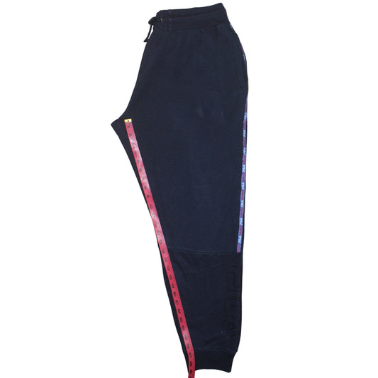 FILA Men's Blue XL Jogger Sweatpants with Logo Tape Detail