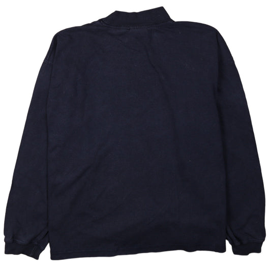 Reebok Men's Blue XS Pullover Sweatshirt Mock Neck Sportswear