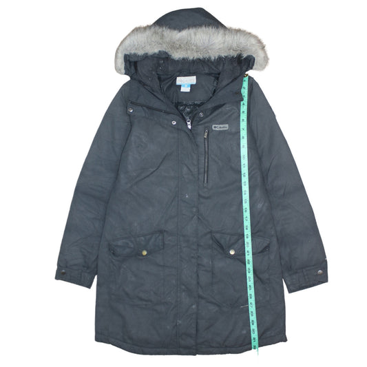 Columbia Women's Black Faux Fur Hooded Waterproof Parka Coat Size S