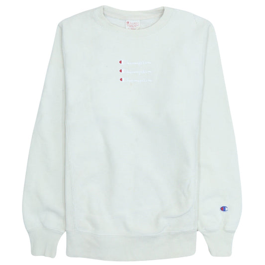 Champion Women's White XS Reverse Weave Crew Neck Sweatshirt