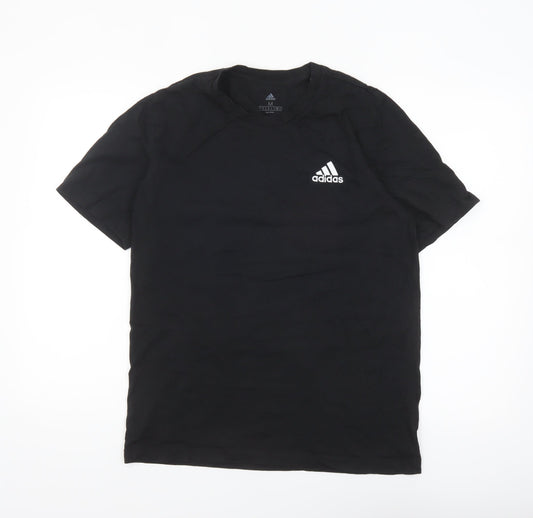 Adidas Men’s Black Cotton Short Sleeve Crew Neck T-Shirt M