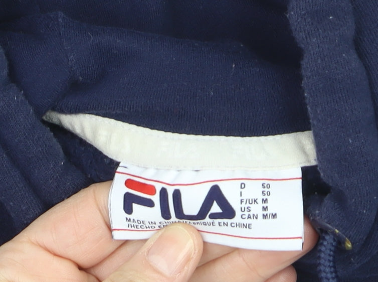 Fila Boys Multicoloured Hoodie M Red Navy White Pullover Cotton Blend
