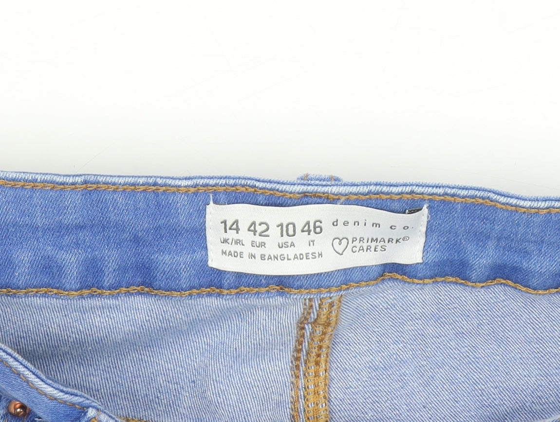 Primark Women Blue Skinny Stretch Denim Jeans Size 14